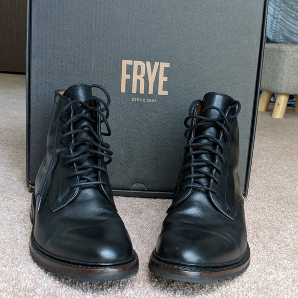 frye jones lace up boots